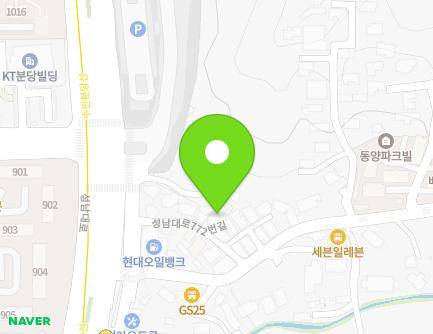 9-1 Seongnam-daero 772beon-gil, Bundang-gu, Seongnam-si, Gyeonggi-do, Republic of Korea Map