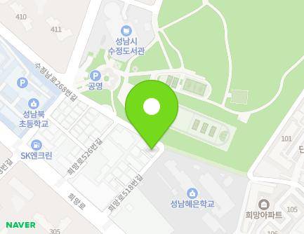 13 Huimang-ro 518beon-gil, Sujeong-gu, Seongnam-si, Gyeonggi-do, Republic of Korea Map