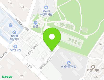 11 Huimang-ro 518beon-gil, Sujeong-gu, Seongnam-si, Gyeonggi-do, Republic of Korea Map