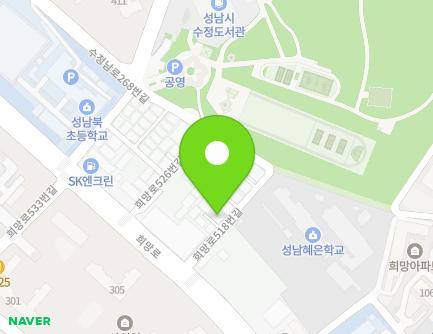 5-2 Huimang-ro 518beon-gil, Sujeong-gu, Seongnam-si, Gyeonggi-do, Republic of Korea Map