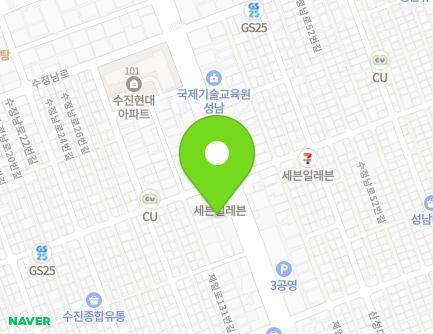 135 Jeil-ro, Sujeong-gu, Seongnam-si, Gyeonggi-do, Republic of Korea Map