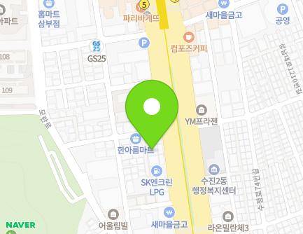 3-5 Seongnam-daero 1209beon-gil, Sujeong-gu, Seongnam-si, Gyeonggi-do, Republic of Korea Map