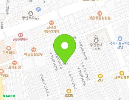 8 Sujeongnam-ro 22beon-gil, Sujeong-gu, Seongnam-si, Gyeonggi-do, Republic of Korea Map