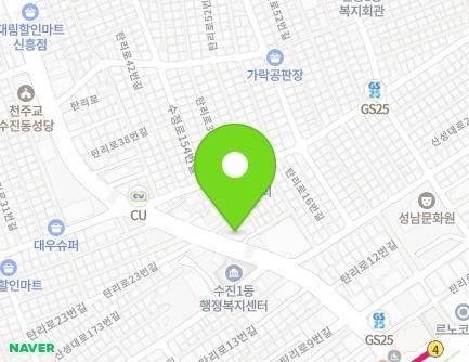 22 Talli-ro, Sujeong-gu, Seongnam-si, Gyeonggi-do, Republic of Korea Map