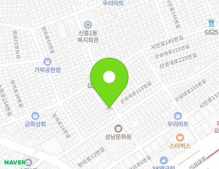 17 Sanseong-daero 215beon-gil, Sujeong-gu, Seongnam-si, Gyeonggi-do, Republic of Korea Map