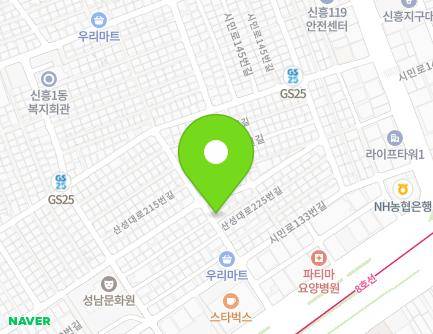 12-1 Sanseong-daero 225beon-gil, Sujeong-gu, Seongnam-si, Gyeonggi-do, Republic of Korea Map