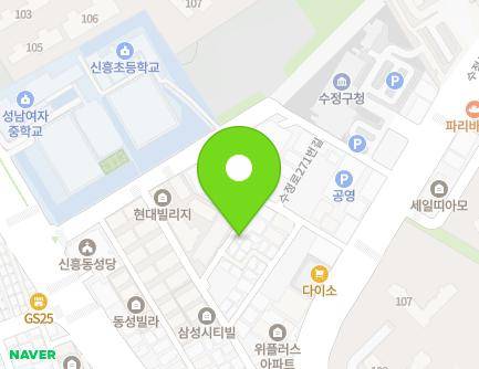 18-12 Sujeong-ro 257beon-gil, Sujeong-gu, Seongnam-si, Gyeonggi-do, Republic of Korea Map