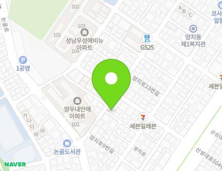 8 Yangji-ro 15beon-gil, Sujeong-gu, Seongnam-si, Gyeonggi-do, Republic of Korea Map