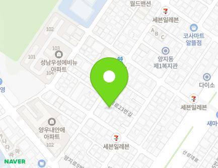 5 Yangji-ro 23beon-gil, Sujeong-gu, Seongnam-si, Gyeonggi-do, Republic of Korea Map