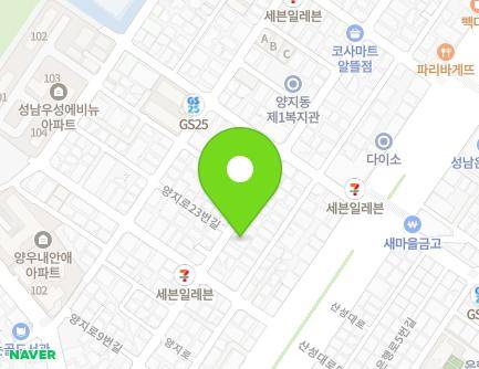24 Yangji-ro, Sujeong-gu, Seongnam-si, Gyeonggi-do, Republic of Korea Map