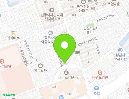 113 Sujeongbuk-ro, Sujeong-gu, Seongnam-si, Gyeonggi-do, Republic of Korea Map