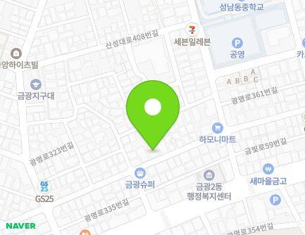53 Sanseong-daero 382beon-gil, Jungwon-gu, Seongnam-si, Gyeonggi-do, Republic of Korea Map