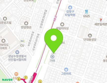 388 Sanseong-daero, Jungwon-gu, Seongnam-si, Gyeonggi-do, Republic of Korea Map