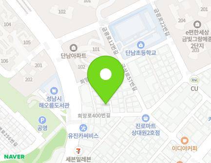 7 Huimang-ro 400beon-gil, Jungwon-gu, Seongnam-si, Gyeonggi-do, Republic of Korea Map