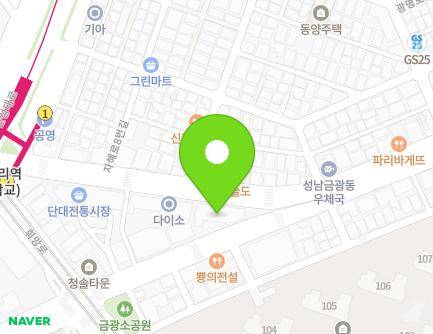 299 Gwangmyeong-ro, Jungwon-gu, Seongnam-si, Gyeonggi-do, Republic of Korea Map