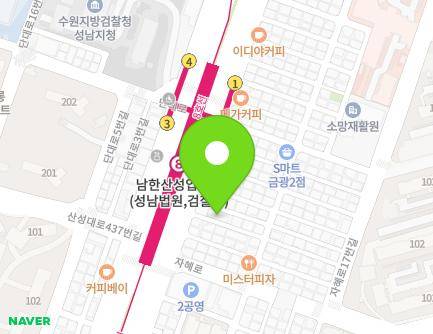 3 Sanseong-daero 442beon-gil, Jungwon-gu, Seongnam-si, Gyeonggi-do, Republic of Korea Map