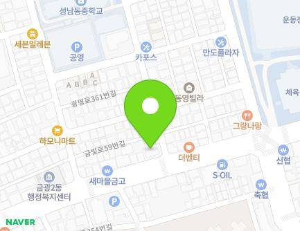 359 Gwangmyeong-ro, Jungwon-gu, Seongnam-si, Gyeonggi-do, Republic of Korea Map