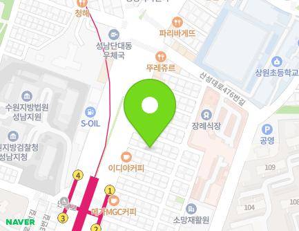 5 Sanseong-daero 462beon-gil, Jungwon-gu, Seongnam-si, Gyeonggi-do, Republic of Korea Map