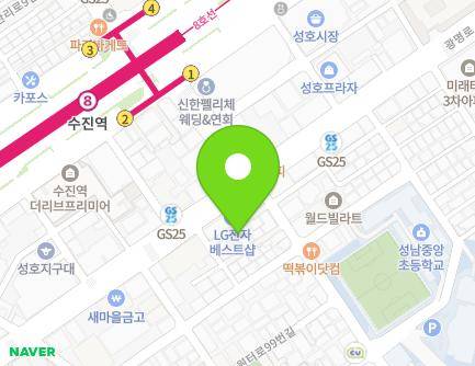109-9 Wonteo-ro, Jungwon-gu, Seongnam-si, Gyeonggi-do, Republic of Korea Map