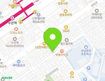 4 Wonteo-ro 105beon-gil, Jungwon-gu, Seongnam-si, Gyeonggi-do, Republic of Korea Map