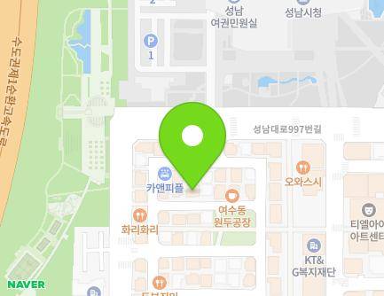 27-17 Seongnam-daero 997beon-gil, Jungwon-gu, Seongnam-si, Gyeonggi-do, Republic of Korea Map