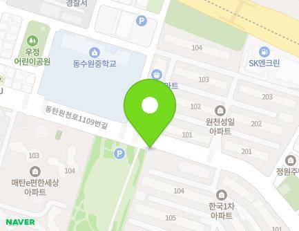 59-1 Dongtanwoncheon-ro 1109beon-gil, Yeongtong-gu, Suwon-si, Gyeonggi-do, Republic of Korea Map