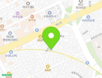 13-6 Maesan-ro 52beon-gil, Paldal-gu, Suwon-si, Gyeonggi-do, Republic of Korea Map
