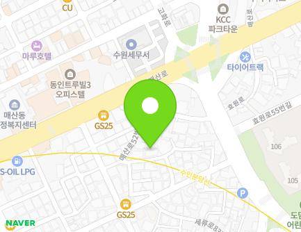 24-21 Hyowon-ro 60beon-gil, Paldal-gu, Suwon-si, Gyeonggi-do, Republic of Korea Map