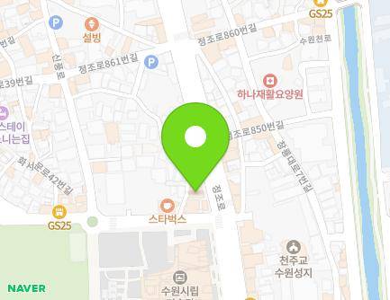 845 Jeongjo-ro, Paldal-gu, Suwon-si, Gyeonggi-do, Republic of Korea Map
