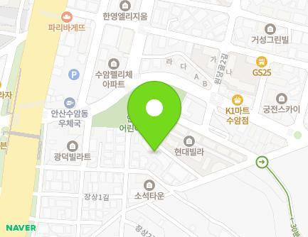 17-4 Yunam-gil, Sangnok-gu, Ansan-si, Gyeonggi-do, Republic of Korea Map