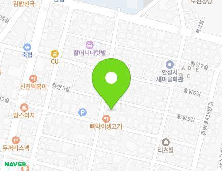 44 Jungang-ro 399beon-gil, Anseong-si, Gyeonggi-do, Republic of Korea Map