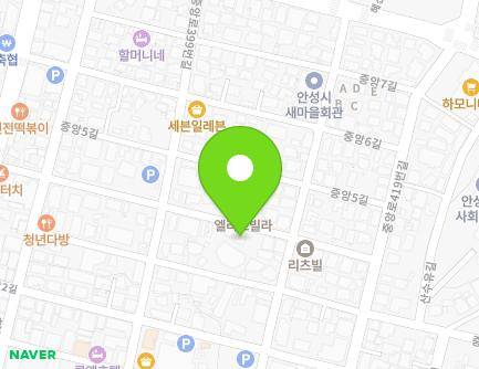46 Jungang 4-gil, Anseong-si, Gyeonggi-do, Republic of Korea Map