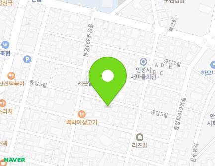32 Jungang 5-gil, Anseong-si, Gyeonggi-do, Republic of Korea Map