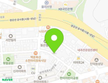 19-11 Gwanak-daero 434beon-gil, Dongan-gu, Anyang-si, Gyeonggi-do, Republic of Korea Map