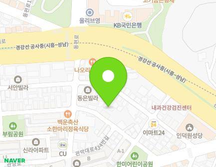 19-13 Gwanak-daero 434beon-gil, Dongan-gu, Anyang-si, Gyeonggi-do, Republic of Korea Map