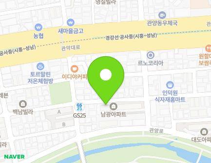19-14 Gwanak-daero 388beon-gil, Dongan-gu, Anyang-si, Gyeonggi-do, Republic of Korea Map
