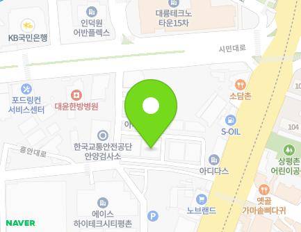 457-16 Heungan-daero, Dongan-gu, Anyang-si, Gyeonggi-do, Republic of Korea Map