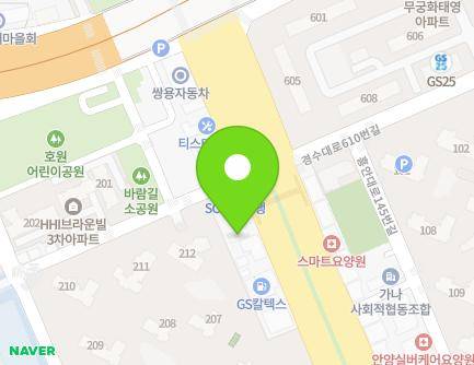 605 Gyeongsu-daero, Dongan-gu, Anyang-si, Gyeonggi-do, Republic of Korea Map