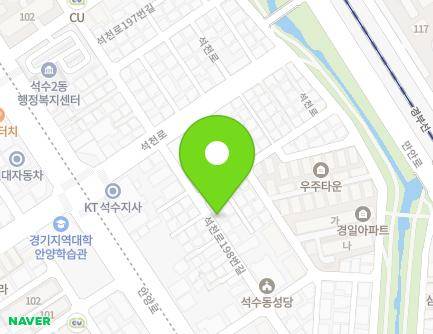 17 Seokcheon-ro 198beon-gil, Manan-gu, Anyang-si, Gyeonggi-do, Republic of Korea Map