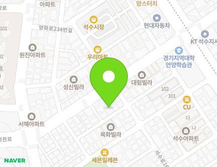 7-17 Seokcheon-ro 160beon-gil, Manan-gu, Anyang-si, Gyeonggi-do, Republic of Korea Map