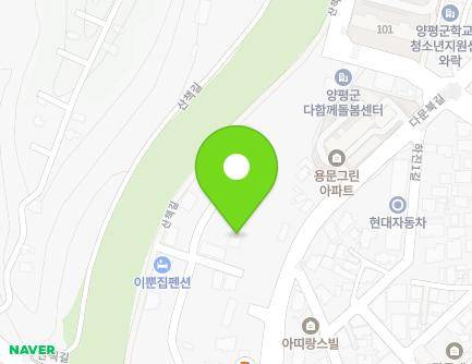 97 Sanchaek-gil, Yongmun-myeon, Yangpyeong-gun, Gyeonggi-do, Republic of Korea Map