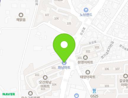 33 Osan-ro, Osan-si, Gyeonggi-do, Republic of Korea Map