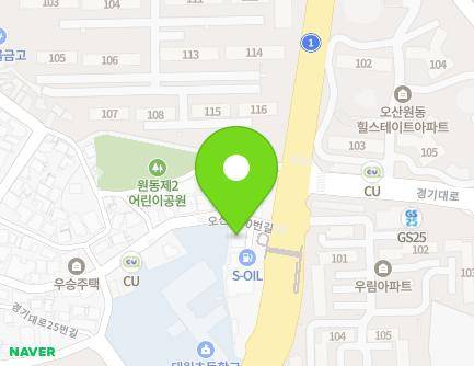 34 Osan-ro 50beon-gil, Osan-si, Gyeonggi-do, Republic of Korea Map