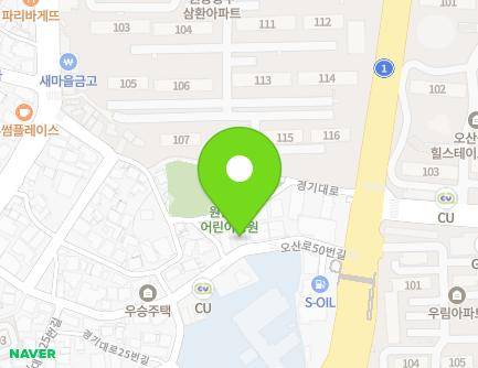 29 Osan-ro 50beon-gil, Osan-si, Gyeonggi-do, Republic of Korea Map