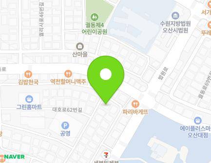33 Daeho-ro 62beon-gil, Osan-si, Gyeonggi-do, Republic of Korea Map