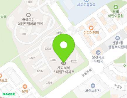 107 Sucheong-ro, Osan-si, Gyeonggi-do, Republic of Korea Map
