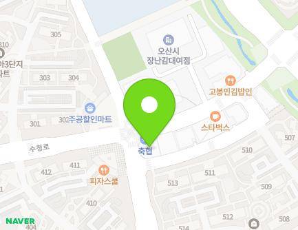 201 Sucheong-ro, Osan-si, Gyeonggi-do, Republic of Korea Map