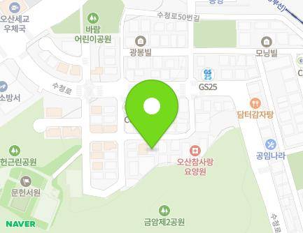 65-19 Sucheong-ro, Osan-si, Gyeonggi-do, Republic of Korea Map
