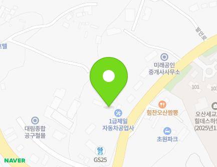 1251 Baran-ro, Osan-si, Gyeonggi-do, Republic of Korea Map