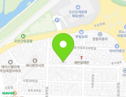 24 Gyeonggi-daero 333beon-gil, Osan-si, Gyeonggi-do, Republic of Korea Map
